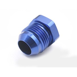 Autobahn88 Aluminum Anodized Hose Plug for Branke Line - AN Male Flare Blanking Plug, AN4 (Blue)