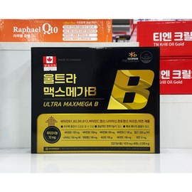 울트라 맥스 메가B 120정 4개월분 약국용 고함량 비타민B군 면역력 증진 활력 영양제, 60정, 2개 Ultra Max Mega B 120 Tablets - 4-Month Supply of High Potency Vitamin B Complex for Immune Support and Vitality, 60 Tablets, 2 Packs