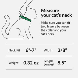 CollarDirect Leather Cat Collar with Bell - Kitten Collar, Small and Big Cat Collar for Boy Cats, Girl Cats with Safety Elastic Strap (Neck Fit 6"-7", Mint Green)