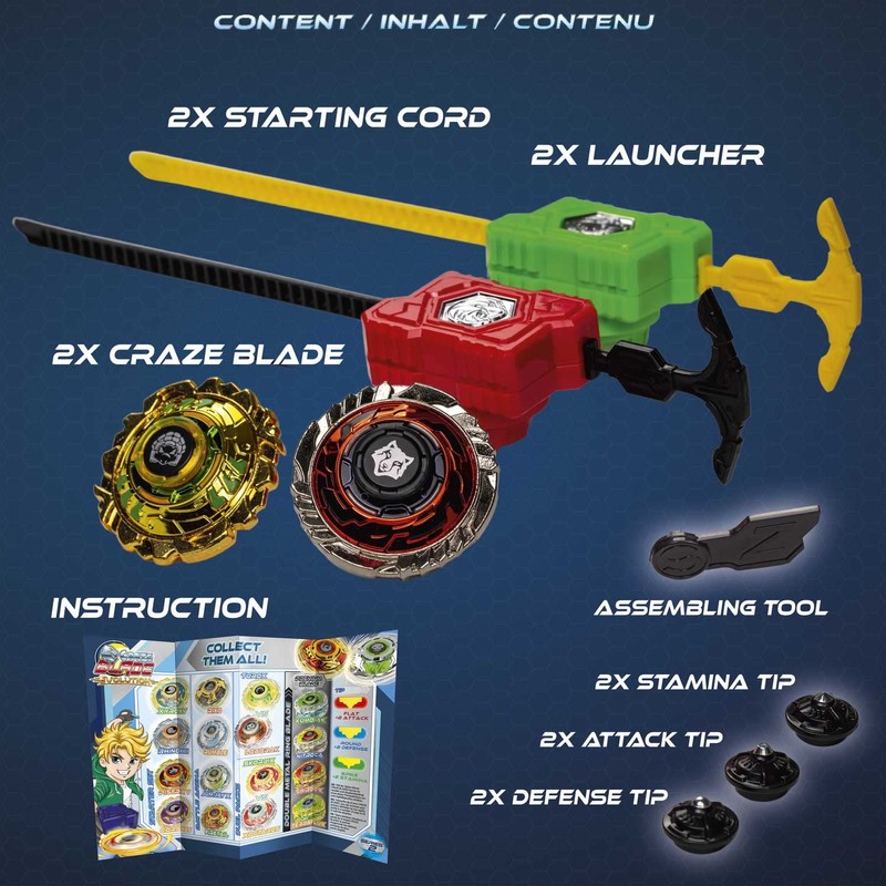 CRAZE Blade Battle Spinner - Turox Loborak Evolution Metal Spinning