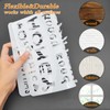 6pcs 6 Styles Motivational Word Drawing Painting Art Stencils Craft