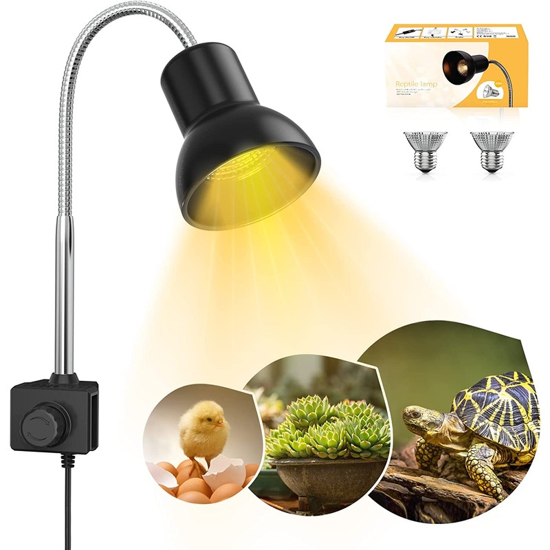 25W Heat Lamp with Holder UVA UVB Basking Lamp with