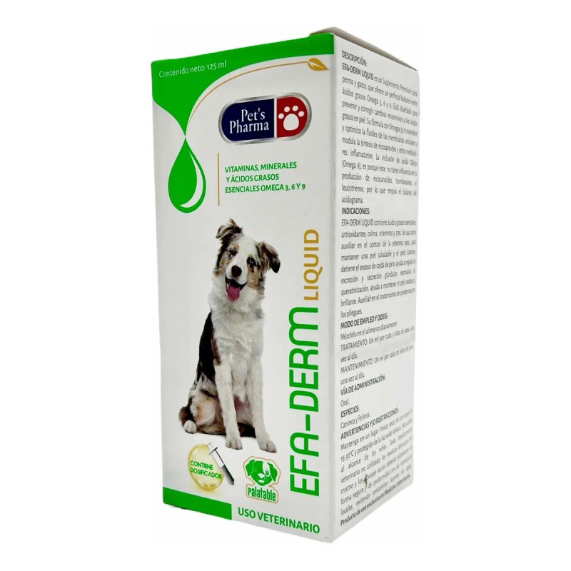 Efa-derm Perros Y Gatos Liquid 125 Ml Piel Y Pelo