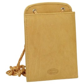 Neck Pouch Chest Bag with Lots of Space Including Collar Various Colours Genuine Leather, natural, Classic