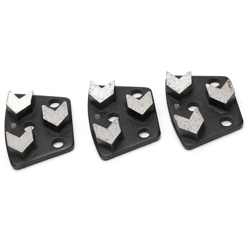 3 x Diamond Grinding Shoes, 16# Black Trapezoidal Diamond Grinder
