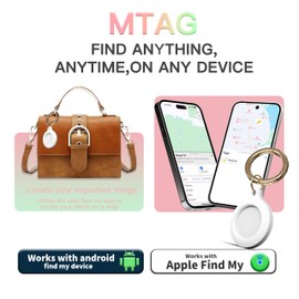Air Tag by FINDMETAG Bluetooth Tracker, Keys Finder and Item Locator for Keys, Bags and More. Phone Finder. Both iOS and Android Compatible. 1-Pack (White)