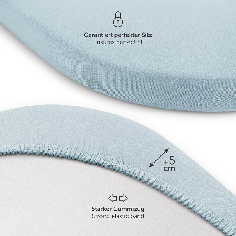 Laleni Premium fitted sheets for the rollaway bed, breathable, 100%
