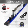 ALOANES 6-Piece Magnetic Socket Organizer, Heavy Duty Aluminum Socket Rails