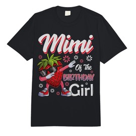 Fruit Lovers Mimi of The Birthday Girl Strawberry Comfort Colors Adult Heavyweight T-Shirt