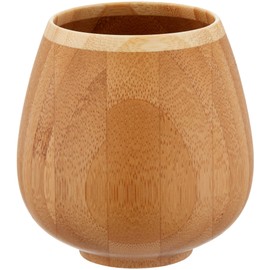 RIVERET RV-116B Rivelet Vessel Glasses, Rocking, 8.5 fl oz (240 ml), Bamboo Dishwasher-Safe, Brown