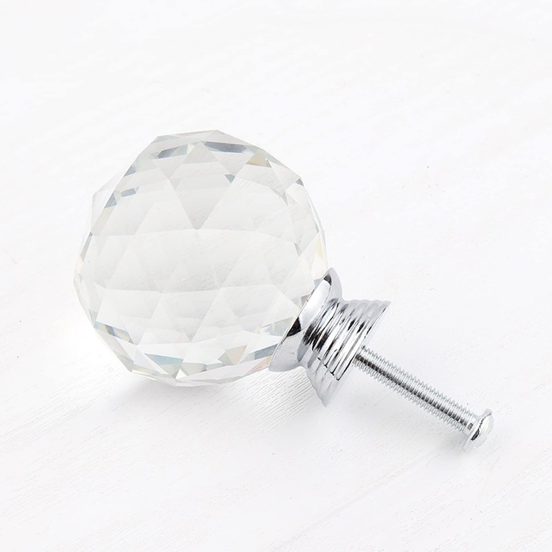 Yesmin Crystal Door Knobs,4 Pcs 30MM Crystal Drawer Carbinet Door
