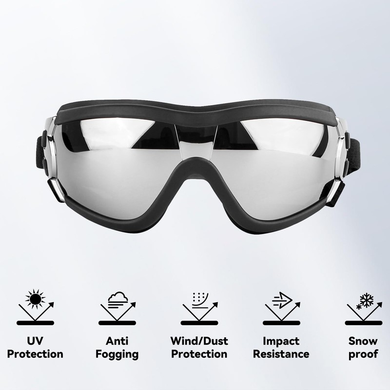 PETLESO Dog Goggles for Large Breeds, UV Protection Dog Sunglasses