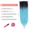 24" SE 1cm Dreadlock Extensions for White women,Thick Dreads Ombre