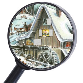 Nostalgic Advent Calendar / Christmas Calendar for Children and Adults with Glitter "An der Mühle"