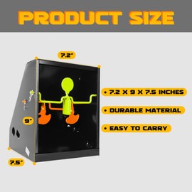 Highwild BB Trap Pellet Collector Resetting Target (Airgun Only) with 10pcs 7" X 9" Paper Targets and 3 Spinner Targets