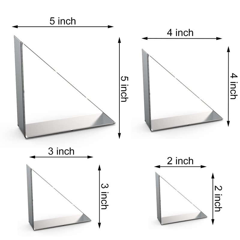 45/90 Degree Triangle Cookie Cutter Set - 5 inch, 4