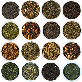 Beantown Tea & Spices - Valentine's Day Gourmet Tea Sampler Pack. 15 Gourmet Loose Leaf Tea Samplers & 100 Filters Variety Pack.