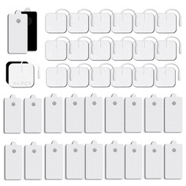 Almohadillas de Electrodos para Estimulador Muscular,Parches de Electrodos para Fisioterapia de Repuesto Autoadhesivos y Reutilizables, Compatibles con TENS/EMS, Estimulador Digital,2 Tamaños(36pcs)