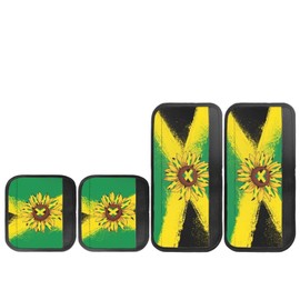 Viewamoon 4 pcs Sunflower Refrigerator Handle Covers Protictive Friger Door Handle Covers Washable Jamaica Flag Home Decor Fashion Keep Off Frigerprints Food Stains Kitchen Dishwasher Covers Cloth