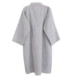Cotton Kimono Robe Wrap Women Men Bathrobe Dressing Gown Pajamas Yukata Nightdress Loose Comfy Sleepwear Bath Wrap Spa Swim Cover up Home Casual Wear with Pocket Waist Belt