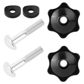 lasuroa 2pcs Lawn Mower Handle Knobs with 2 Screws & 4 Washers Handle Knob & Bolt Washer Kit for Toro Lawn Mowers/Snow Blowers 92-2260, 106-4161, 107-3844 (Black)