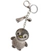Rigral Key Holder, Penguin, Bag Charm, Key Ring, Glitter, gray