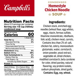 Campbell's Condensed Homestyle Chicken Noodle Soup, (Packaging May Vary) 10.5 Oz, Pack of 12