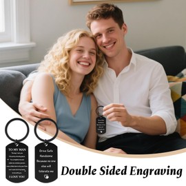 Drive Safe Keychain Gift for Men Boyfriend Husband, Christmas Gifts Stocking Stuffers for Men Anniversary Birthday Valentine's Day Gifts for Him Boyfriend Husdand Couple Gifts from Girlfriend Wife