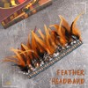 GENBREE Feather Headband Indian Headdress Crown Headpiece Carnival Fascinator Costume