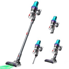 Powerful Upright Vacuum Cleaner Dethacble Battery Powered Stick Multifunctional Cyclone Cleaner for Home & Car Hotel Floor Carecolor: Purple, plug type: US, voltage (v): 220-240V