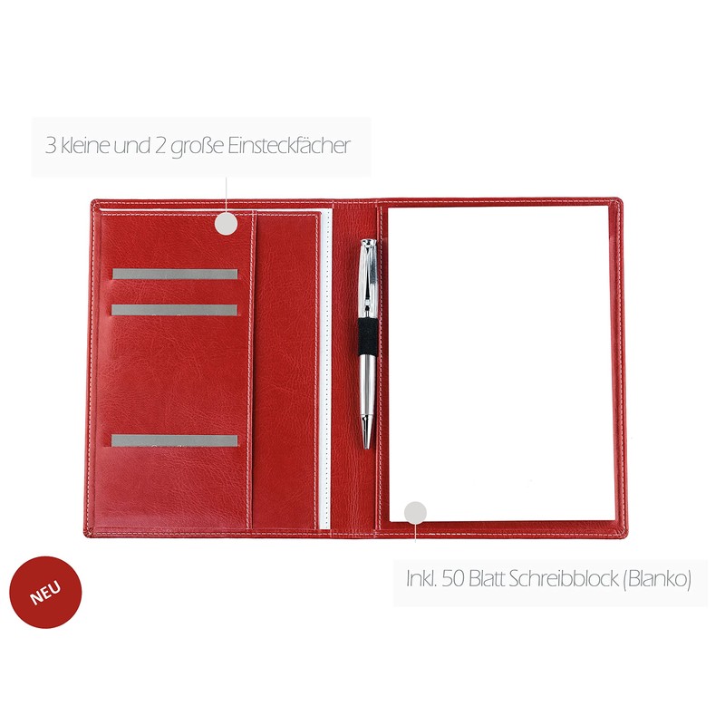 DELMON VARONE Premium Writing Case with Notepad DIN A5 (50