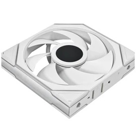 Lian Li UNI FAN TL140 LCD – 140mm ARGB PWM Fan with LCD Display, White, Wireless Daisy-Chain, Dual-Zone RGB, Fluid Dynamic Bearing, Controller-Free Installation