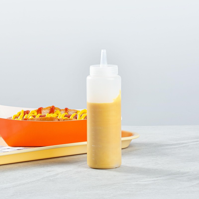 Restaurantware-8 Ounce Condiment Squeeze Bottle, 1 With Lid Plastic Squeeze