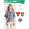 New Look Pattern 6434A Misses' Tops with Fabric Variations, Paper,
