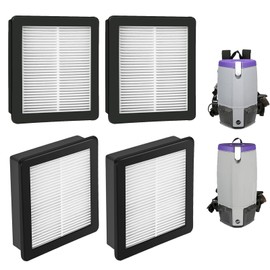BGSIME 4 PACK 107315 HEPA Vacuum Filter for Proteam Super Coach Pro 6, Pro 10, FS 6 & GoFree Flex Pro Backpack Vacuums, Washable & Reusable Filter Vacuum Parts for Proteam