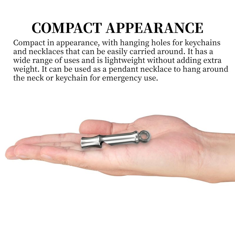 RIVDEE Titanium Alloy Emergency Whistle, 120dB Loud Signal Whistle for