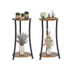 Simple Trending Round Side Table, 2 Tiers End Table for