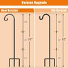 Gtongoko 32 Inch Adjustable Shepherds Hook 4 Pack Matte Black,