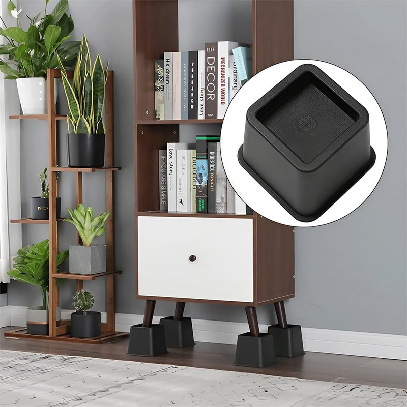 4pcs Bed Risers,Lift Height Furniture Risers,Chair Raisers,Sofa Risers for The