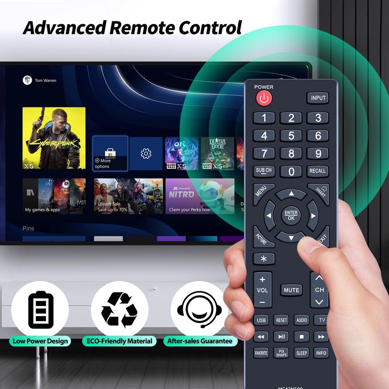 MC42NS00 Remote Control Replacement fit for Sanyo TV DP24E14 DP39D14