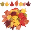 Axafazup 50 Pcs Autumn Maple Leaves, Artificial Fake Fall Leaves