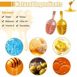 2Pcs Lip Oil Set, Honey Cute Lip Gloss with Lip Mask for Care, Clear Honey Lips Oils Kit-Lasting Moisturizing, Dry and Chapped Care, Gift Set for Womens