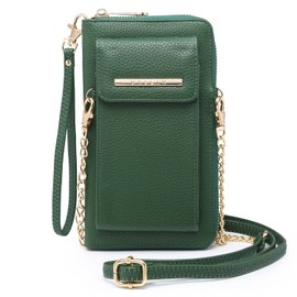 Dasein Crossbody Bag Phone Purse Handbag for Women Shoulder Bag Credit Card Wristlet Wallet with Multi Pockets (Dark Green-1 New)