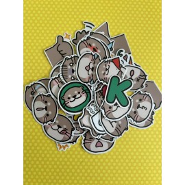 901bs Set of 40 Kawaii Adorable Otters Baby Vinyl Stickers Waterbottle Laptop