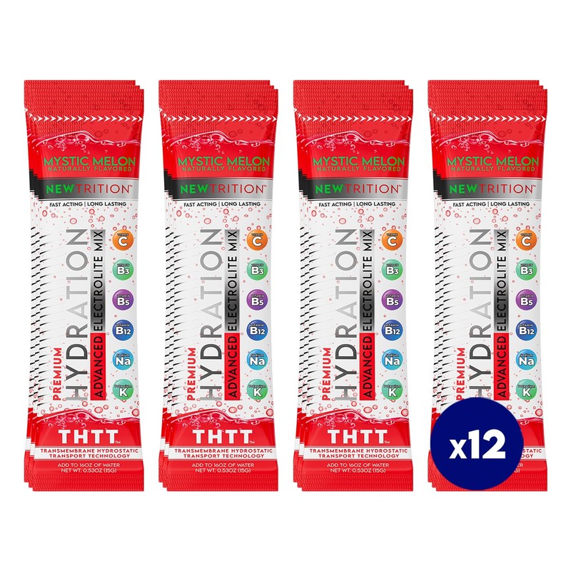 NewTrition Hydration Powder, Electrolyte Powder Packets, Naturally Flavored Hydrating Packets