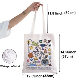 BWWKTOP Magic Kingdom Tote Bag Kingdom Vacation Gifts Kingdom Video Game Reusable Grocery Bag Magic Kingdom Merch (Kingdom)