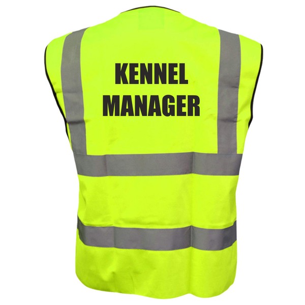 Kennel Manager, Dog Walker Yellow Hi Viz Vis Vest Reflective
