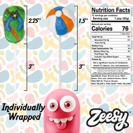 Beach Ball Flip Flop Lollipops Individually Wrapped - 12 Pool Party Beach Candy Suckers for Beach Party Favors, Beach Party Supplies, Summer Party, Tropical Hawaiian Luau Party