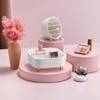 LIONLINK Makeup Organiser, White, Minimalist, 4 Compartments, Cosmetics Storage, Dressing