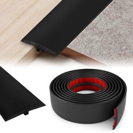 YushengTai übergangsprofil, T Profil übergangsprofil Selbstklebend 5cm×3m, Türschwellen Leiste übergangsleiste Wird für Gelenke Zwischen Zwei Etagen Verwendet （Schwarz, 5cm×3m）